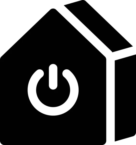 Casa Eléctrica Icono Estilo Sólido — Vector de stock