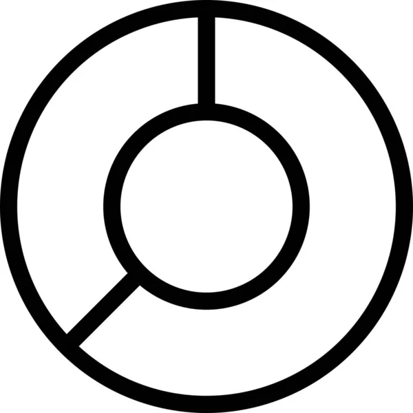 アナリティクスチャート Donut Icon Outline Style — ストックベクタ