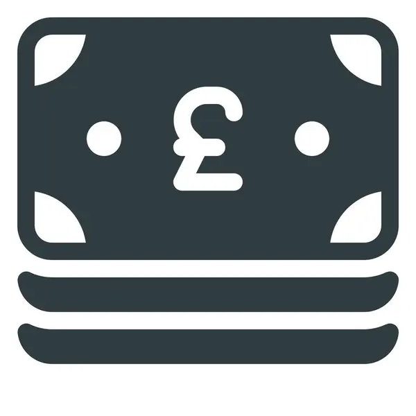 Moneda Icono Paquete Dinero Estilo Sólido — Vector de stock