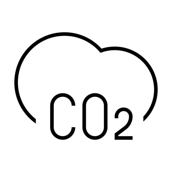 Ikona Carbon Clod Co2 Stylu Osnovy — Stockový vektor