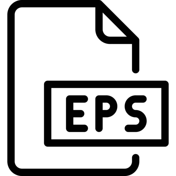 Document Eps Bestand Pictogram Outline Stijl — Stockvector