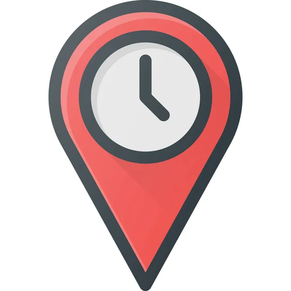 Geolocation History Location Icon Filled Outline Style — Vetor de Stock