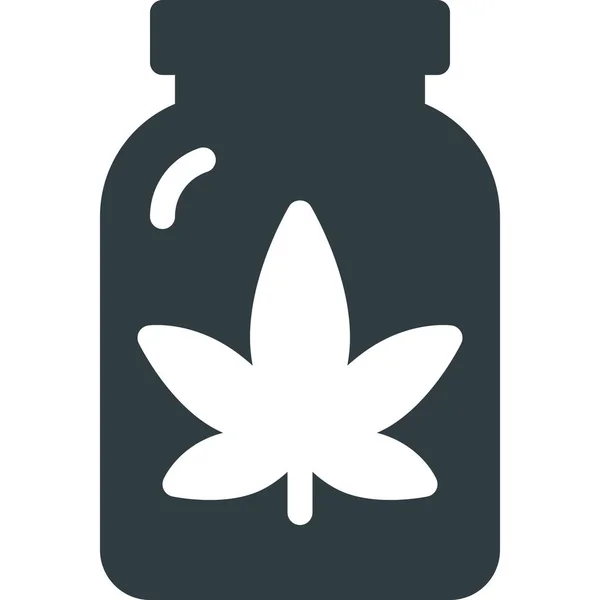 Addiction Drug Fun Icon Solid Style — Vector de stock