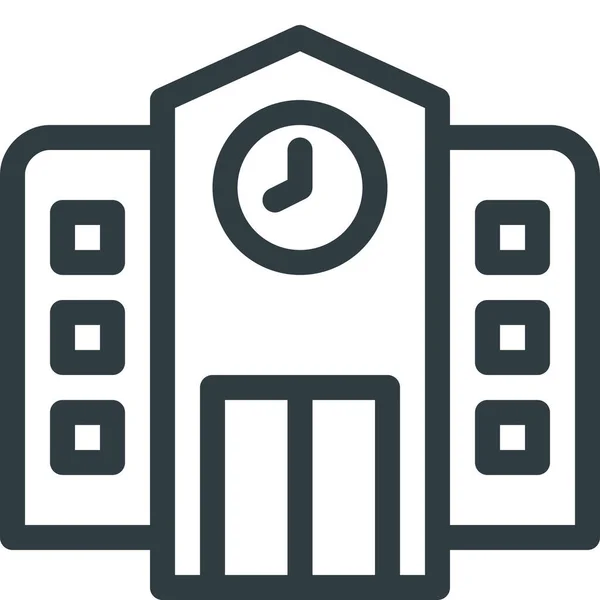 Ikona Osnovy Školní Univerzity Stylu Osnovy — Stockový vektor