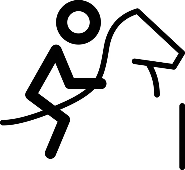 Икона Верховой Езды Категории Футбол Футбол — стоковый вектор