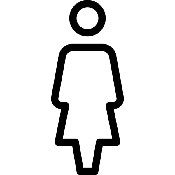 Ikone Der Weiblichen Person Der Kategorie Avatare — Stockvektor