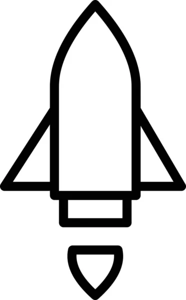 Interplanetary Rocket Ship Icon Vehicles Modes Transportation Category — Stock Vector