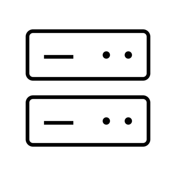 Back Data Servers Icoon Outline Stijl — Stockvector