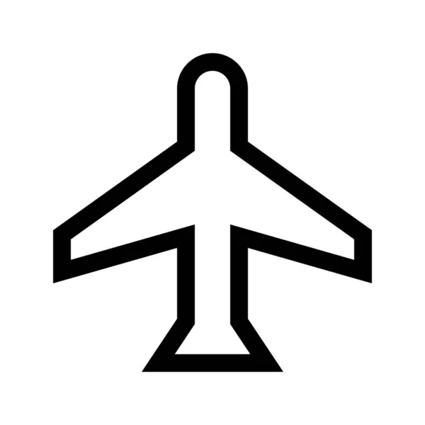 Uçak Uçak Uçak Modu Simgesi Ana Hat Biçiminde — Stok Vektör