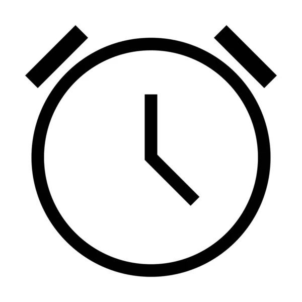 Alarm Klok Stopwatch Pictogram Omtrek Stijl — Stockvector