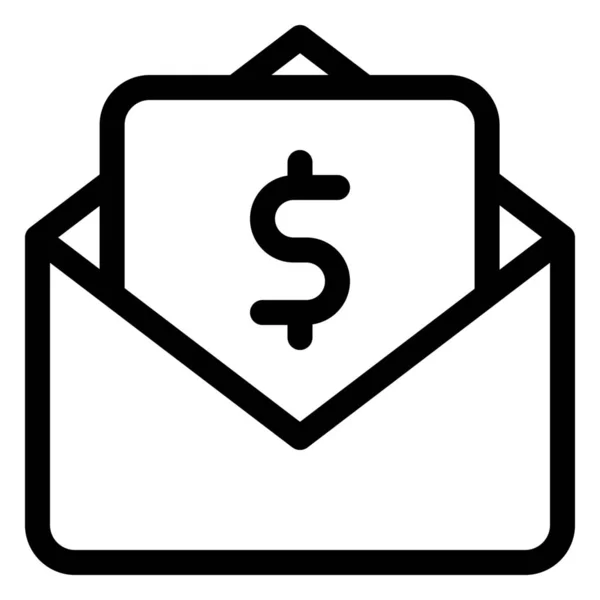 Mail Számla Mail Ikon Vázlatos Stílusban — Stock Vector