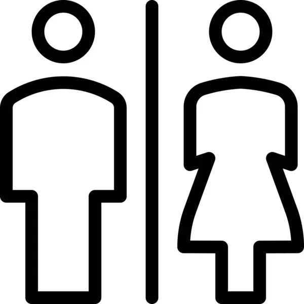 Toilettenschild Symbol Der Kategorie Tourismus Hotels Gastgewerbe — Stockvektor