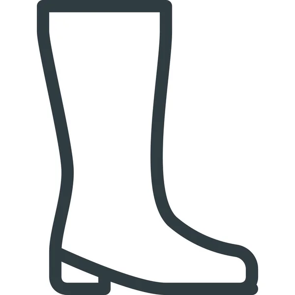 Boot Boots Shoe Icon Outline Style — Stock Vector