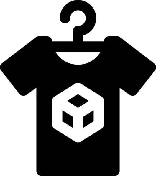 Ikona Neformálních Rozměrů Oblečení Pevném Stylu — Stockový vektor