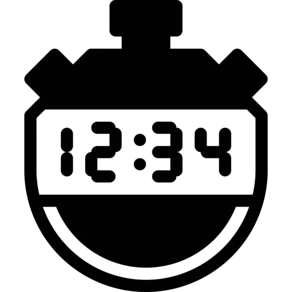 Chronometer Teller Digitaal Pictogram — Stockvector