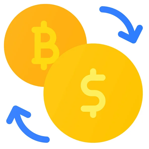 Bitcoin Икона Моды Категории Banking Finance — стоковый вектор