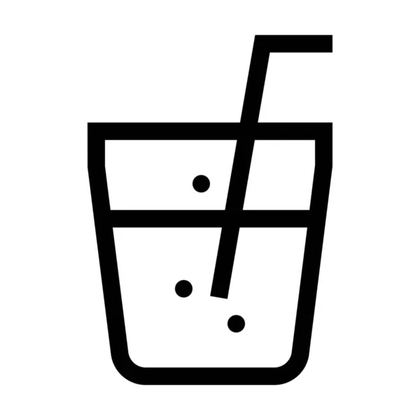 Пить Напитки Стекло Значок Стиле Наброска — стоковый вектор