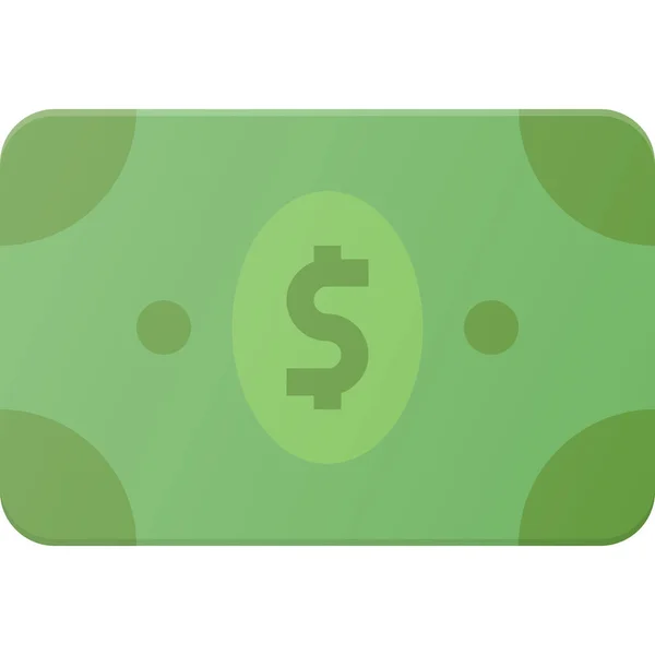 Factura Icono Dólar Efectivo Estilo Plano — Vector de stock