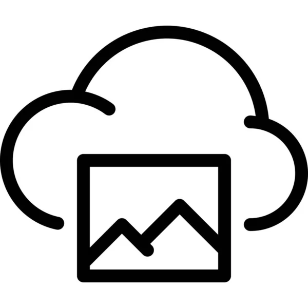 Imagen Datos Nube Icono — Archivo Imágenes Vectoriales