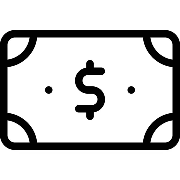商业和管理类别中的票据现金美元图标 — 图库矢量图片