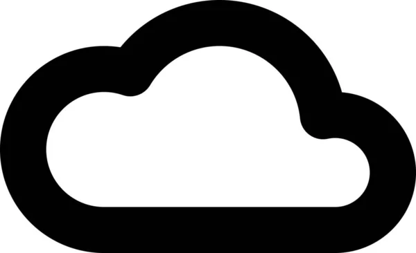 Cloud Data Internet Icoon Platte Stijl — Stockvector