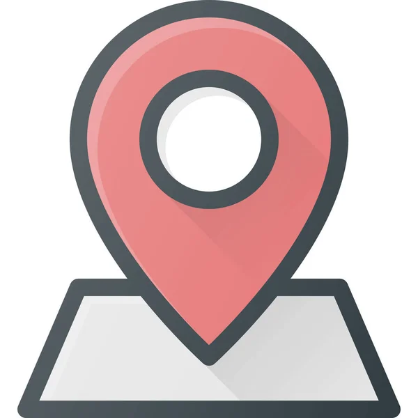 Geolocation Location Map Icon Stil Ausgefüllter Umrisse — Stockvektor