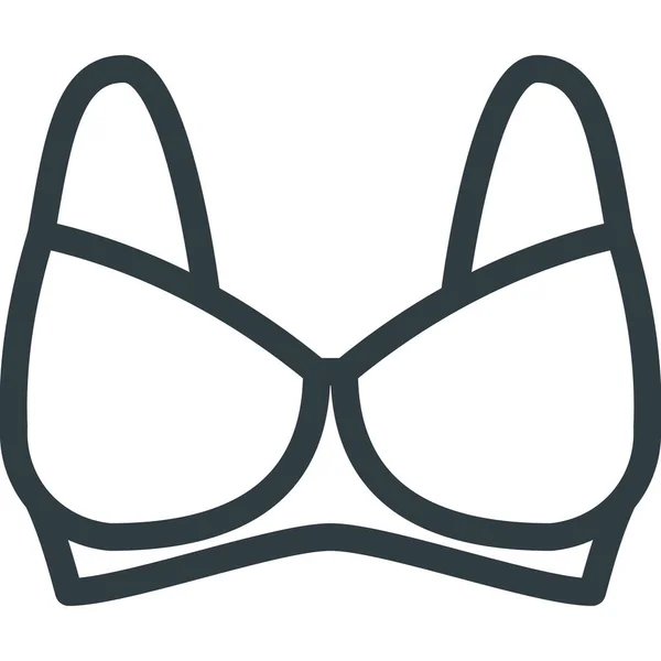 Reggiseno Icona Titolare Stile Outline — Vettoriale Stock