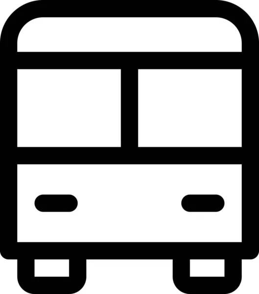 Icono Público Ciudad Autobús Estilo Esquema — Vector de stock