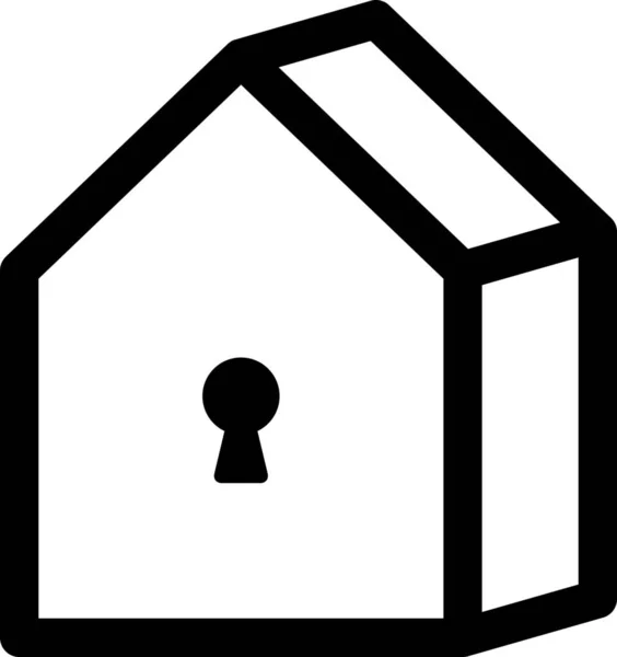 Access Home House Icon Outline Stil — Stockvektor