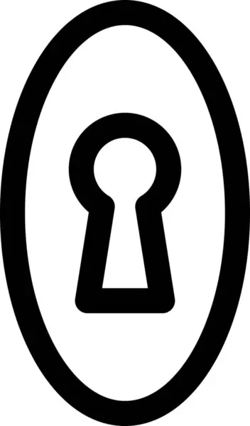 Access Door Keyhole Icon — Stock Vector