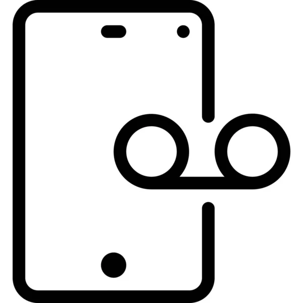 Значок Язку Мобільного Телефону Стилі Контур — стоковий вектор