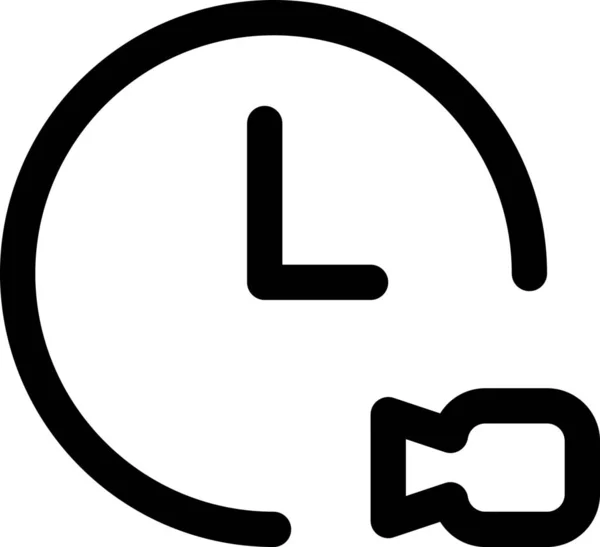 Icono Grabación Reloj Cámara Categoría Óptima Interfaz Usuario — Vector de stock