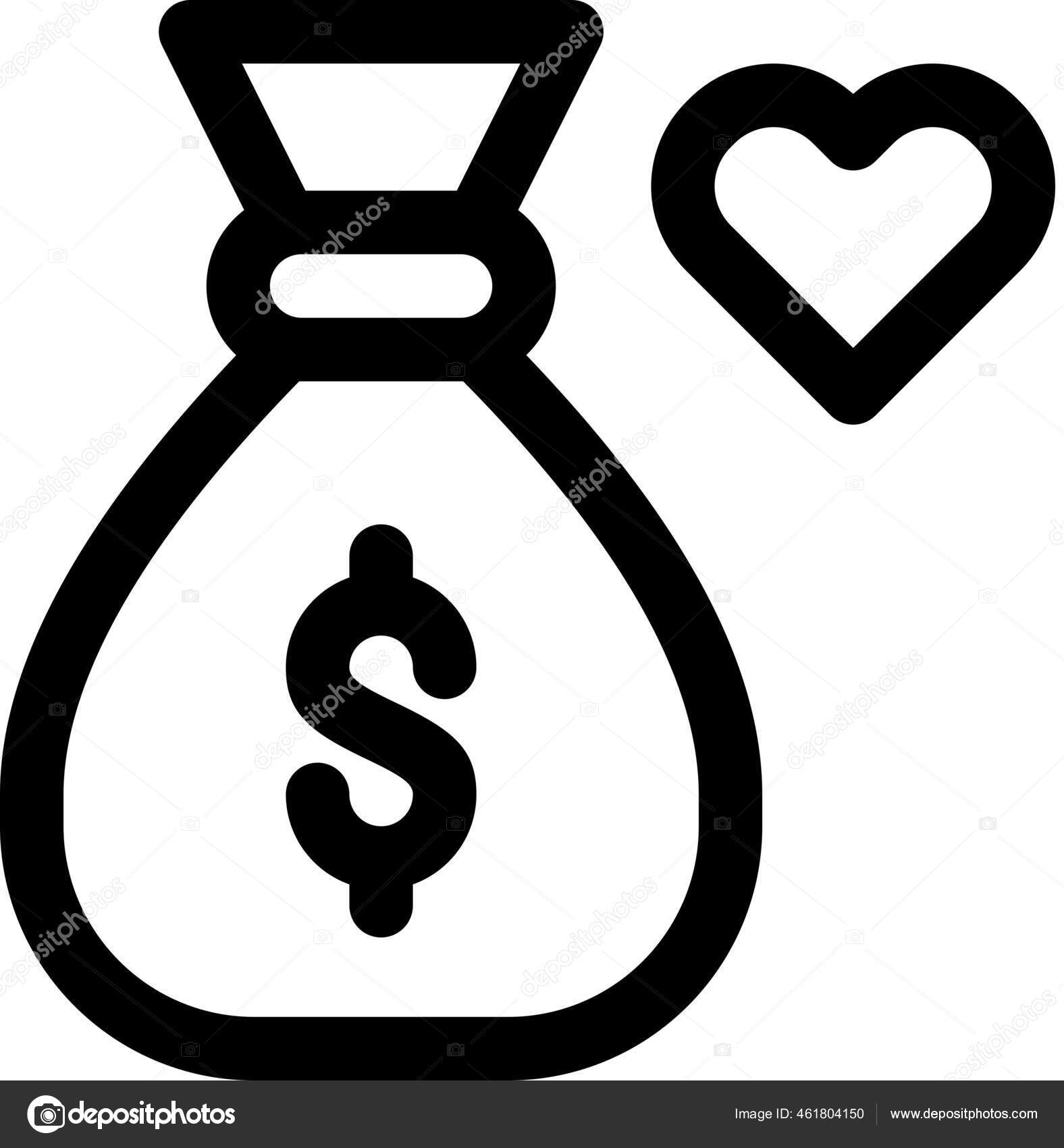 Bag Cash Emotion Icon Outline Style Stock Vector by ©iconfinder 461804150