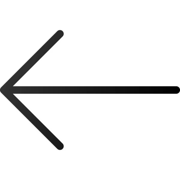Jednoduchá Šipka Vlevo Ikona — Stockový vektor