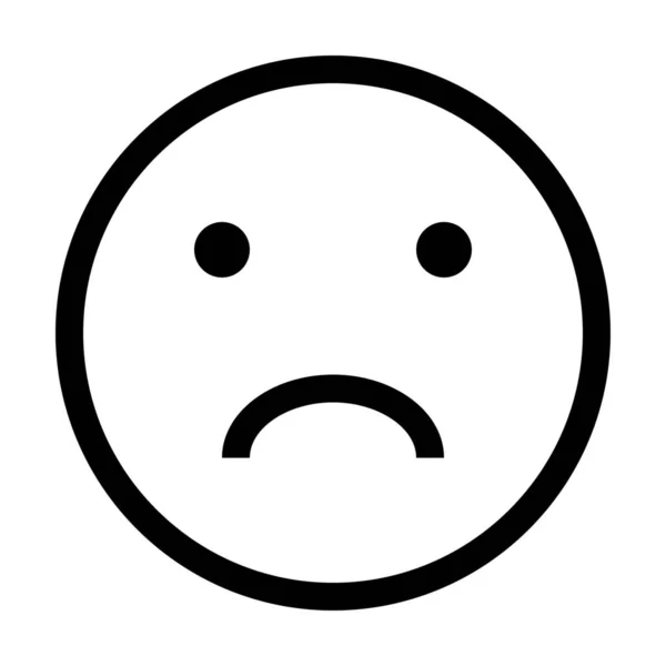 Emoticon Gesichtsfeedback Symbol Outline Stil — Stockvektor