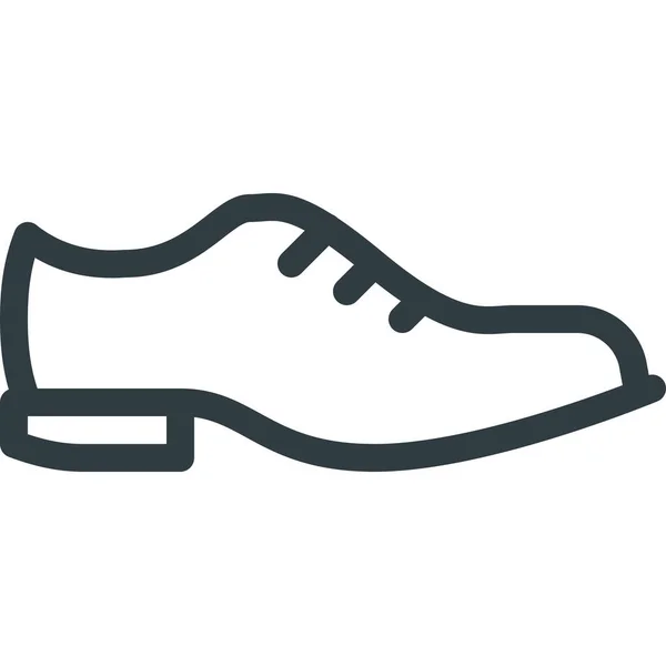 Negocio Elegante Zapato Icono Estilo Esquema — Vector de stock