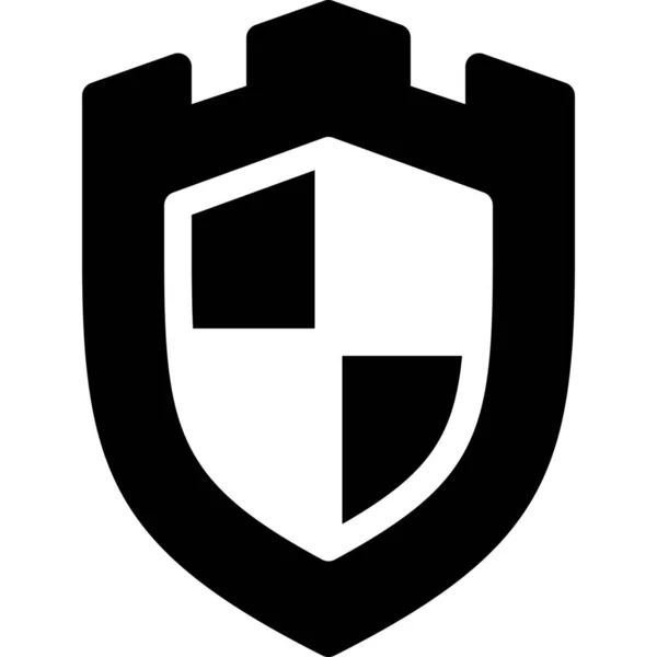 Medieval Proteger Icono Seguridad — Vector de stock