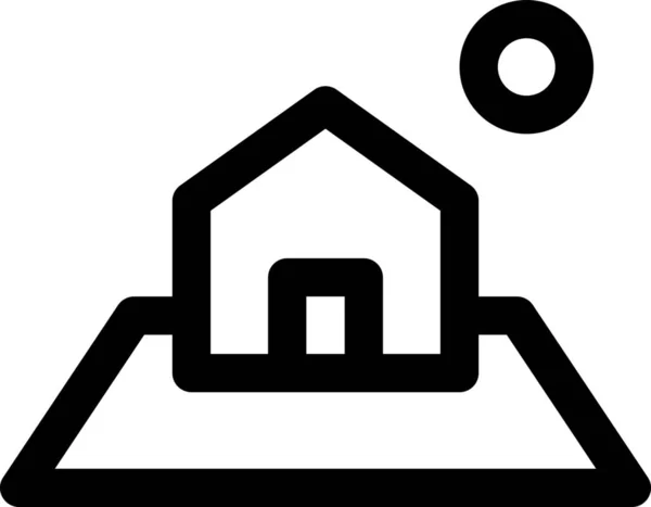 Area Barn Building Icon — Stock Vector