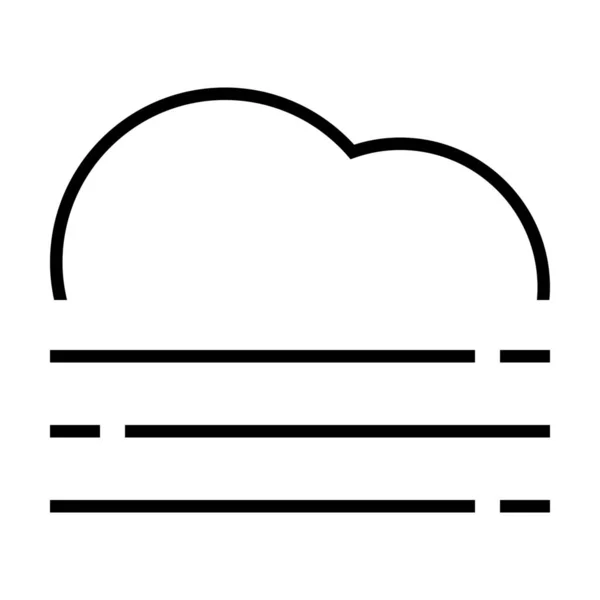 Значок Хмарного Туманного Прогнозу Стилі Контурів — стоковий вектор