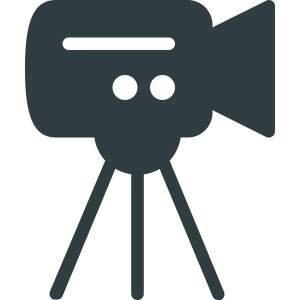 Camera Hold Movie Icon Solid Style — Stock Vector