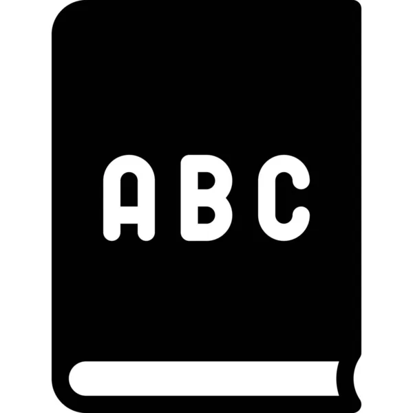 Alfabeto Libro Aprender Icono — Vector de stock