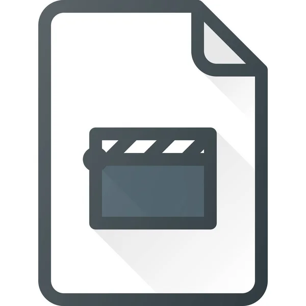 Clip Documento Icono Archivo Estilo Esquema Rellenado — Vector de stock