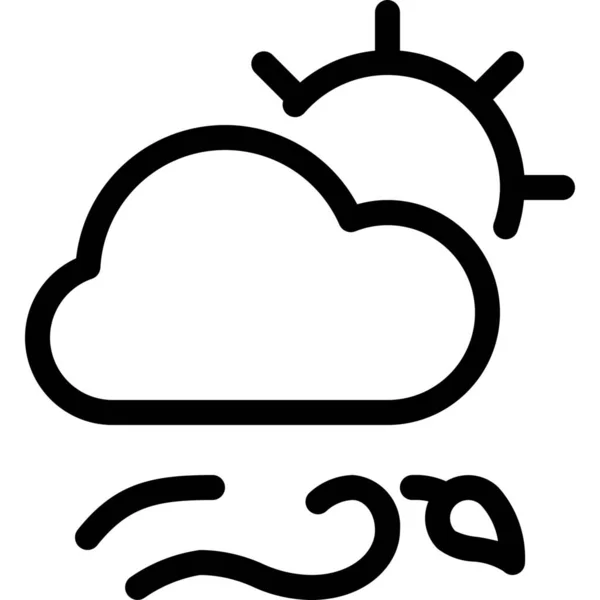 Day Forecast Weather Icon Outline Style — Stock Vector