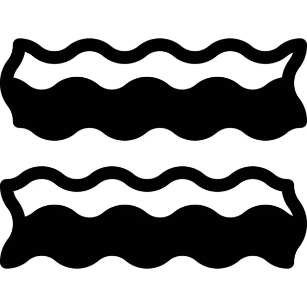 Bacon Petit Déjeuner Icône Nourriture — Image vectorielle