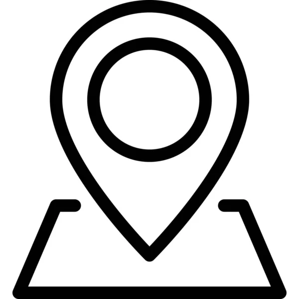 Haritalar Navigasyon Kategorisinde Coğrafi Konum Haritası Simgesi — Stok Vektör