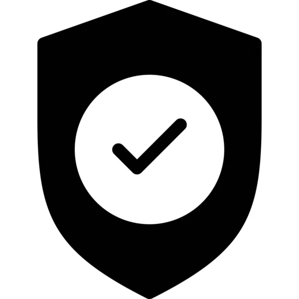 Comprobar Firewall Proteger Icono — Vector de stock