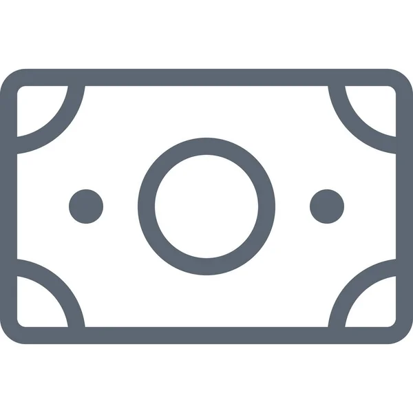 Bill Money Cash Icon Outline Style —  Vetores de Stock