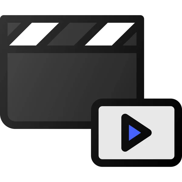 Play Clip Alt Icon — Stockvektor