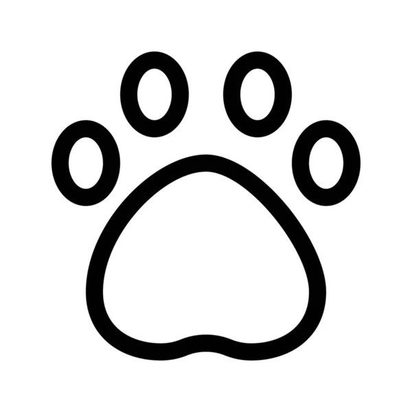 Cat Dog Foot Icon Outline Style — 스톡 벡터
