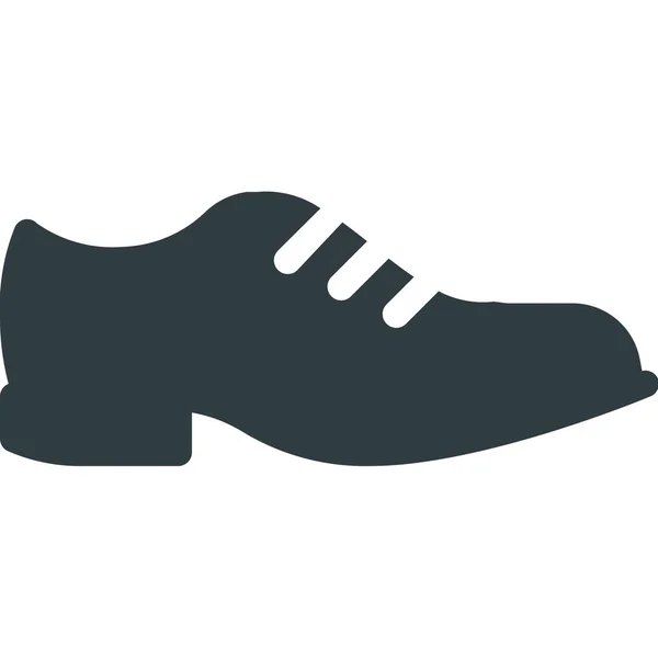 Negocio Elegante Zapato Icono Estilo Sólido — Vector de stock